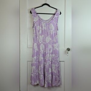 Lane Bryant Lavender Floral Cottagecore Sundress with Pockets Size 18/20